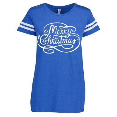 Merry Christmas Holiday Enza Ladies Jersey Football T-Shirt