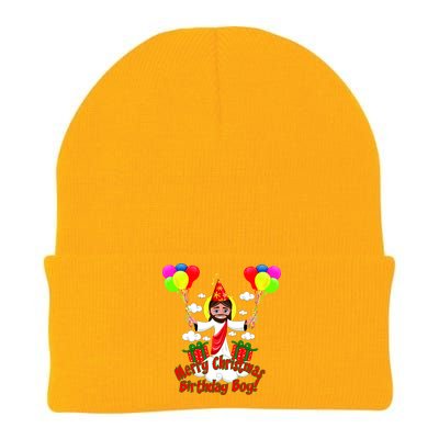 Merry Christmas Jesus Birthday Boy Knit Cap Winter Beanie