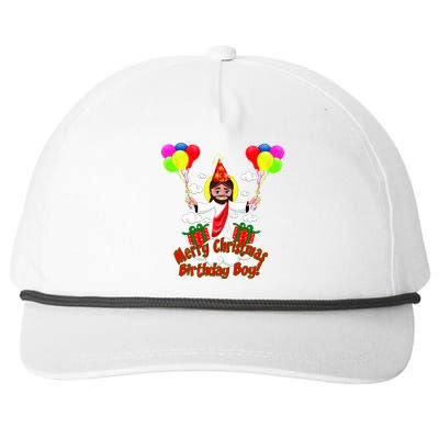 Merry Christmas Jesus Birthday Boy Snapback Five-Panel Rope Hat