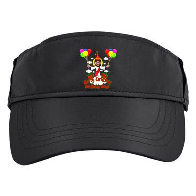 Merry Christmas Jesus Birthday Boy Adult Drive Performance Visor