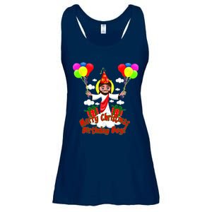 Merry Christmas Jesus Birthday Boy Ladies Essential Flowy Tank