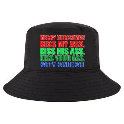 Merry Christmas Kiss My Ass Happy Hanukkah  Cool Comfort Performance Bucket Hat