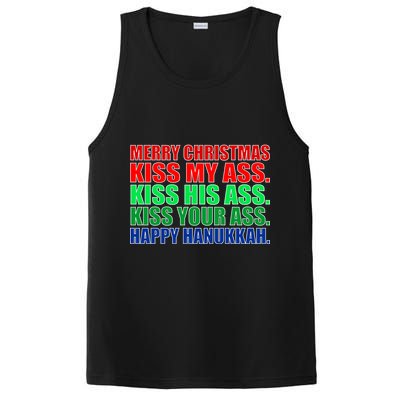 Merry Christmas Kiss My Ass Happy Hanukkah  PosiCharge Competitor Tank