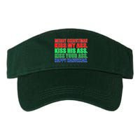 Merry Christmas Kiss My Ass Happy Hanukkah  Valucap Bio-Washed Visor