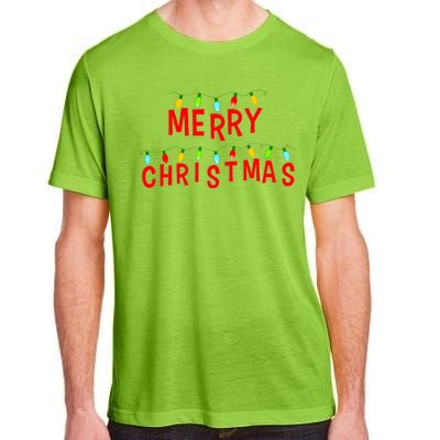 Merry Christmas Lights Adult ChromaSoft Performance T-Shirt