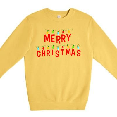 Merry Christmas Lights Premium Crewneck Sweatshirt