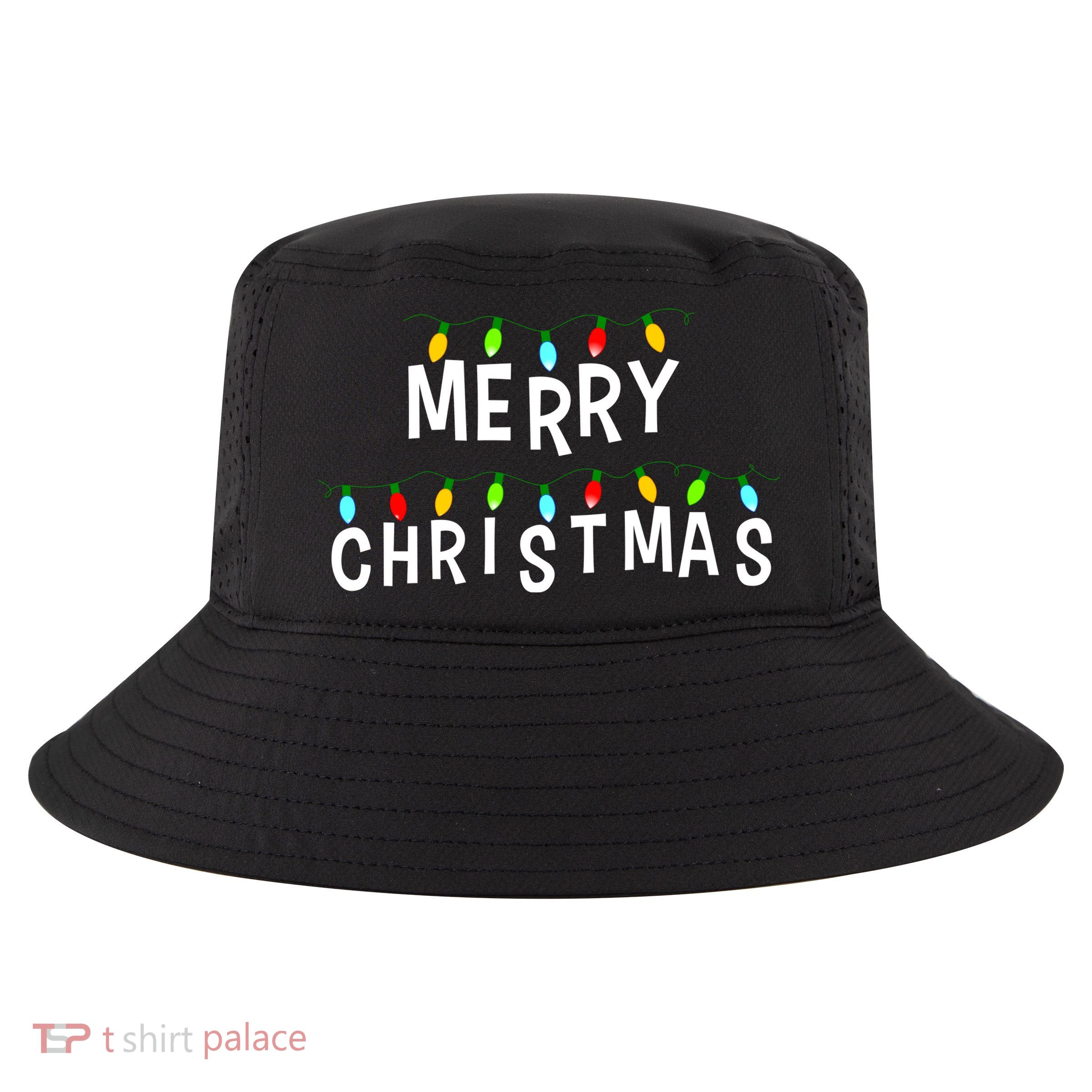 Merry Christmas Lights Cool Comfort Performance Bucket Hat