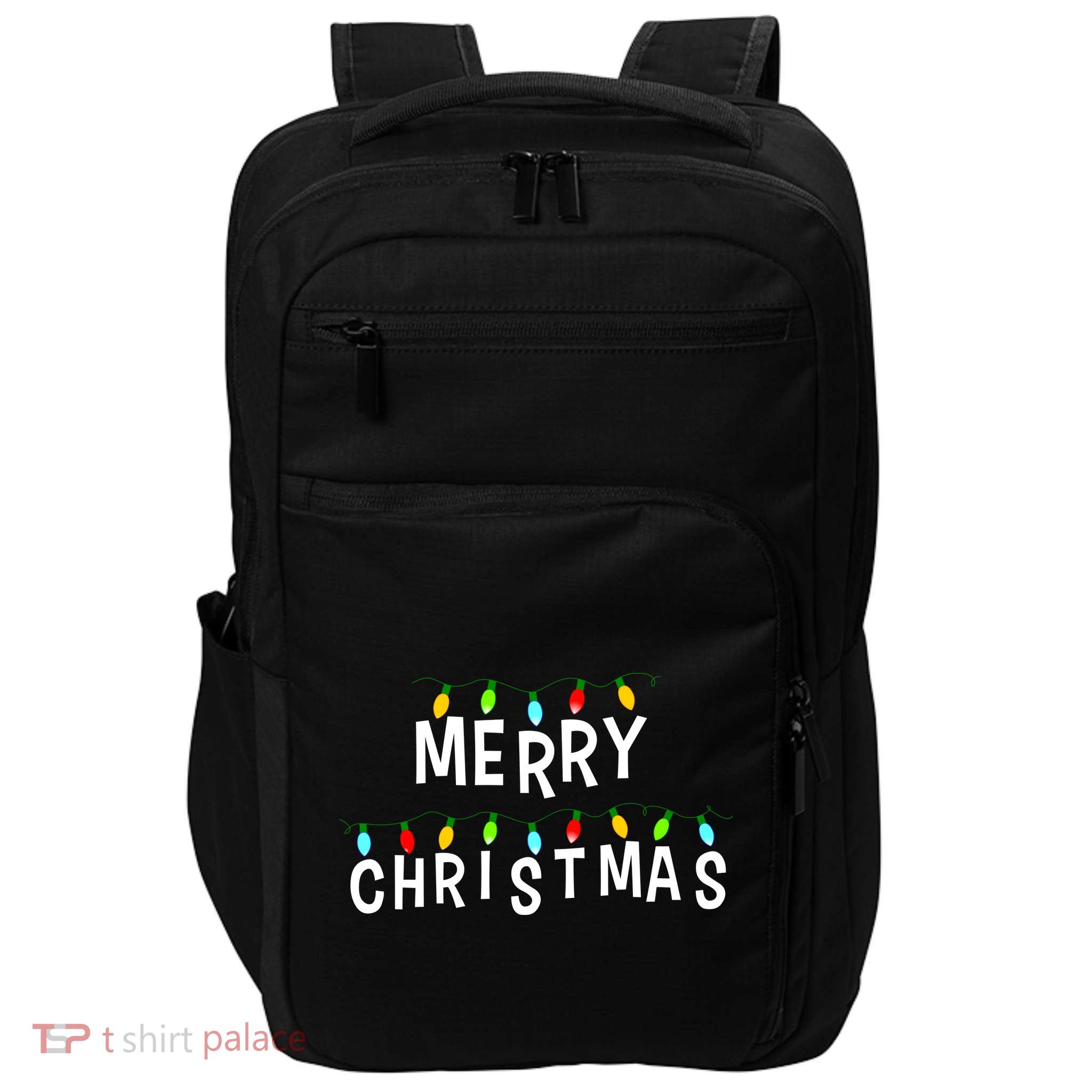 Merry Christmas Lights Impact Tech Backpack