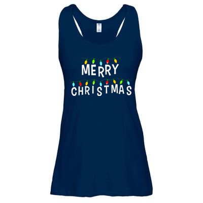 Merry Christmas Lights Ladies Essential Flowy Tank