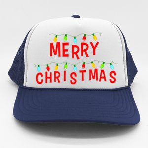 Merry Christmas Lights Trucker Hat