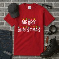 Merry Christmas Lights Tall T-Shirt