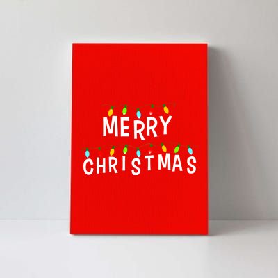 Merry Christmas Lights Canvas