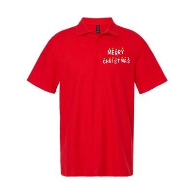 Merry Christmas Lights Softstyle Adult Sport Polo