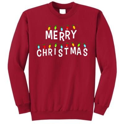 Merry Christmas Lights Tall Sweatshirt