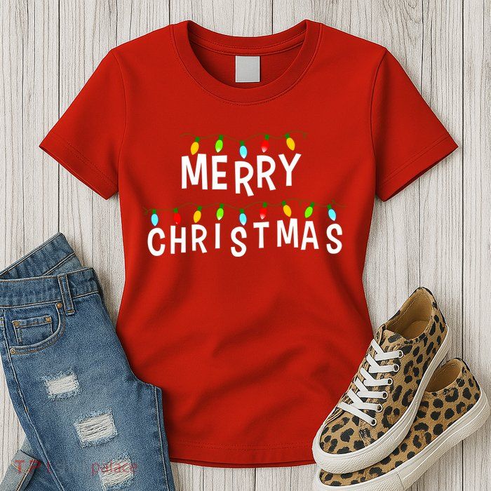 Merry Christmas Lights Women's T-Shirt