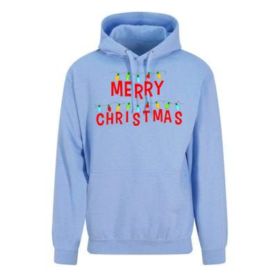 Merry Christmas Lights Unisex Surf Hoodie