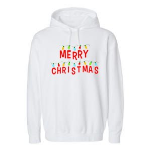 Merry Christmas Lights Garment-Dyed Fleece Hoodie