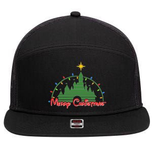 Merry Christmas Magical 7 Panel Mesh Trucker Snapback Hat