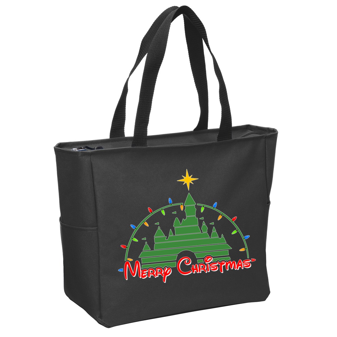 Merry Christmas Magical Zip Tote Bag