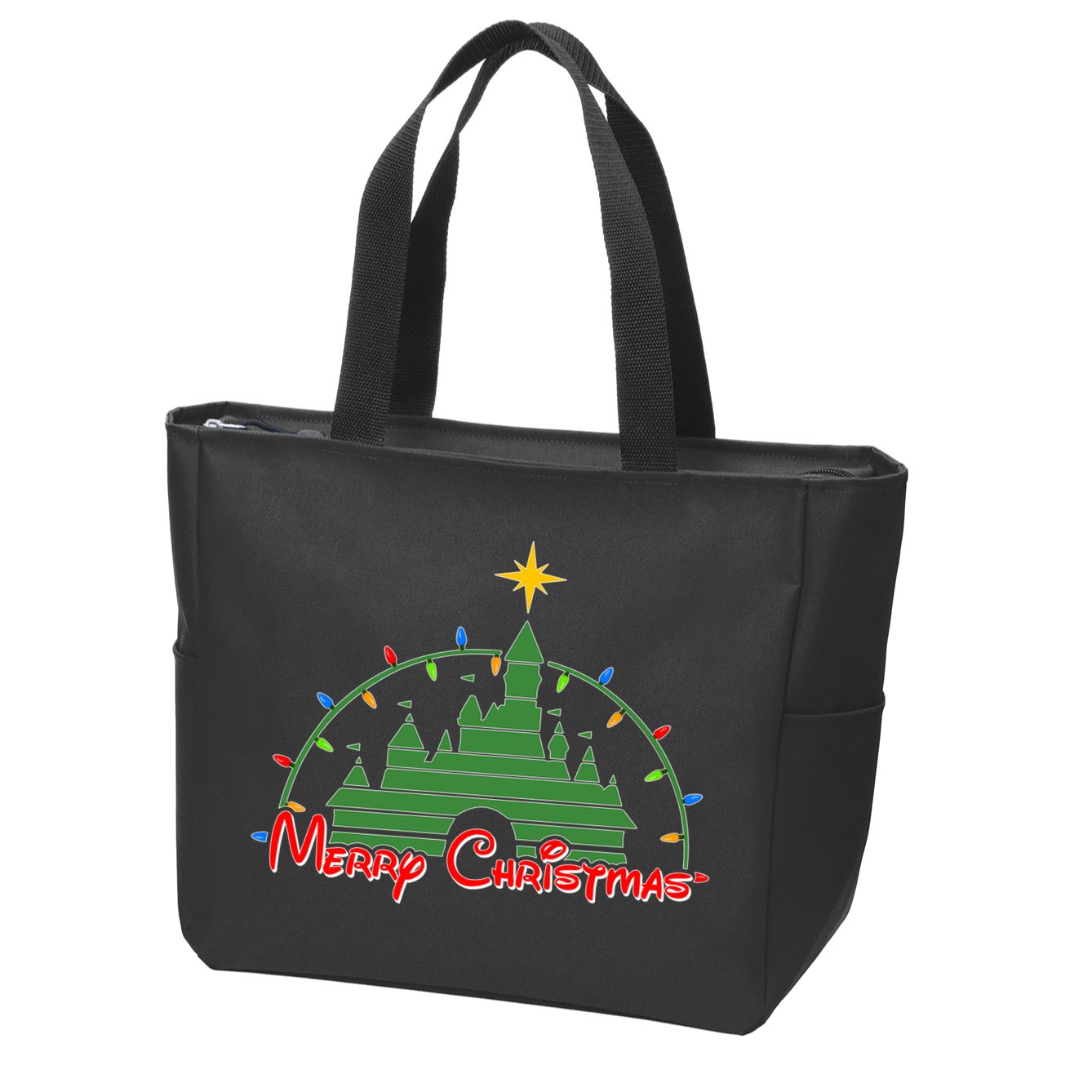 Merry Christmas Magical Zip Tote Bag