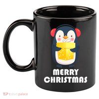 Merry Christmas Penguin 11oz C Handle Ceramic Mug