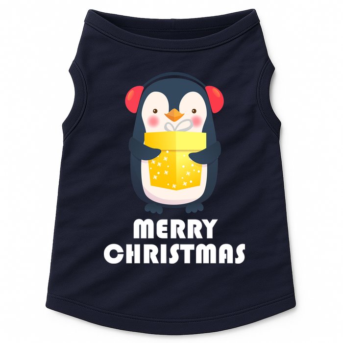 Merry Christmas Penguin Doggie Tank