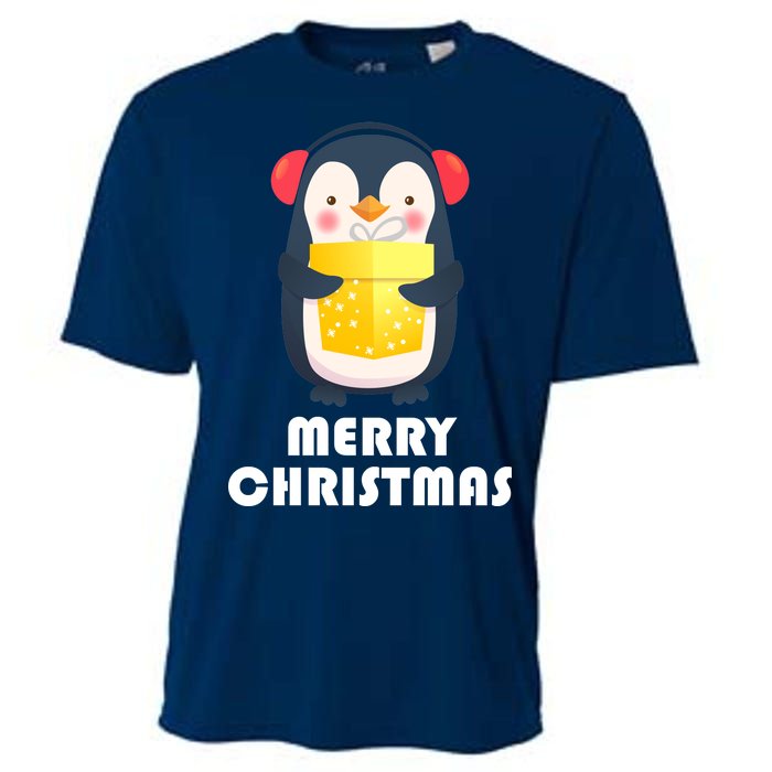 Merry Christmas Penguin Cooling Performance Crew T-Shirt