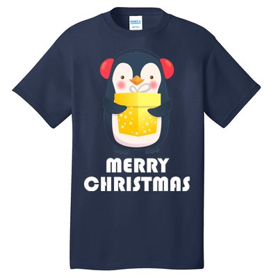 Merry Christmas Penguin Tall T-Shirt