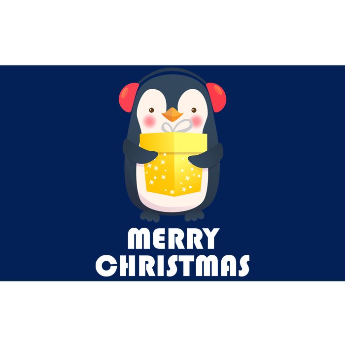 Merry Christmas Penguin Bumper Sticker