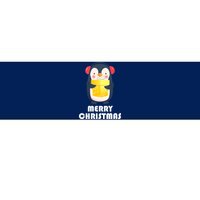 Merry Christmas Penguin Bumper Sticker