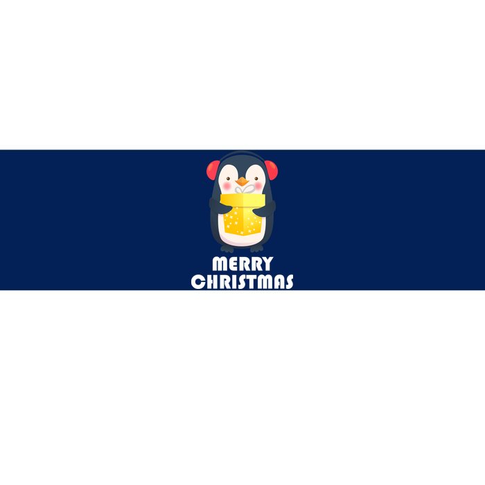 Merry Christmas Penguin Bumper Sticker