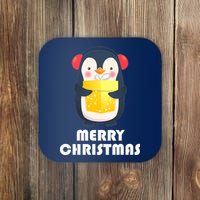 Merry Christmas Penguin Coaster