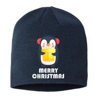 Merry Christmas Penguin Sustainable Beanie