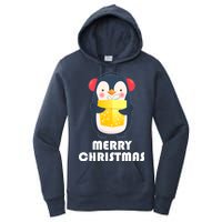 Merry Christmas Penguin Women's Pullover Hoodie