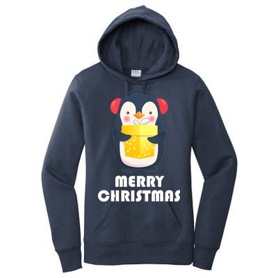 Merry Christmas Penguin Women's Pullover Hoodie