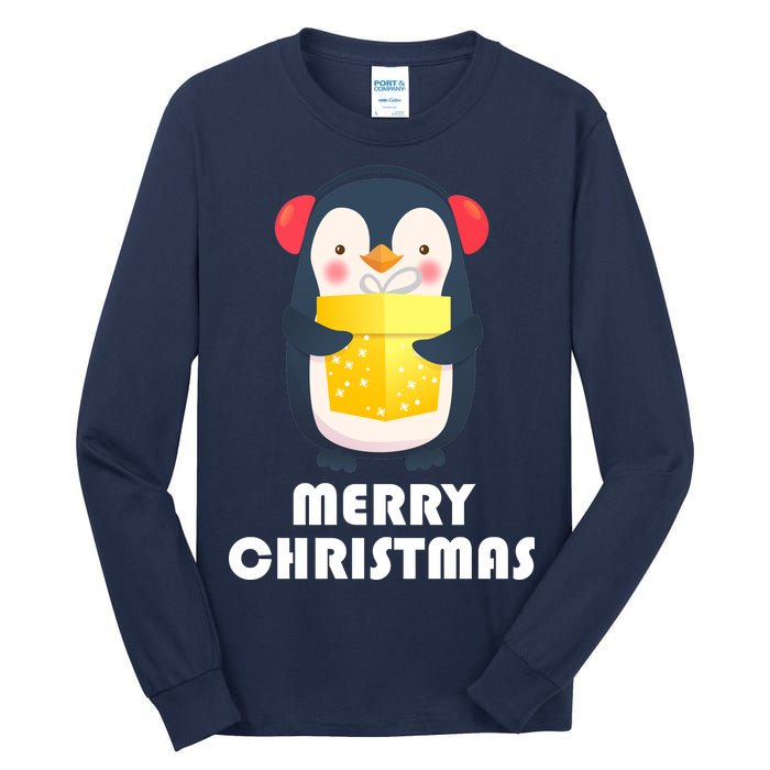 Merry Christmas Penguin Tall Long Sleeve T-Shirt