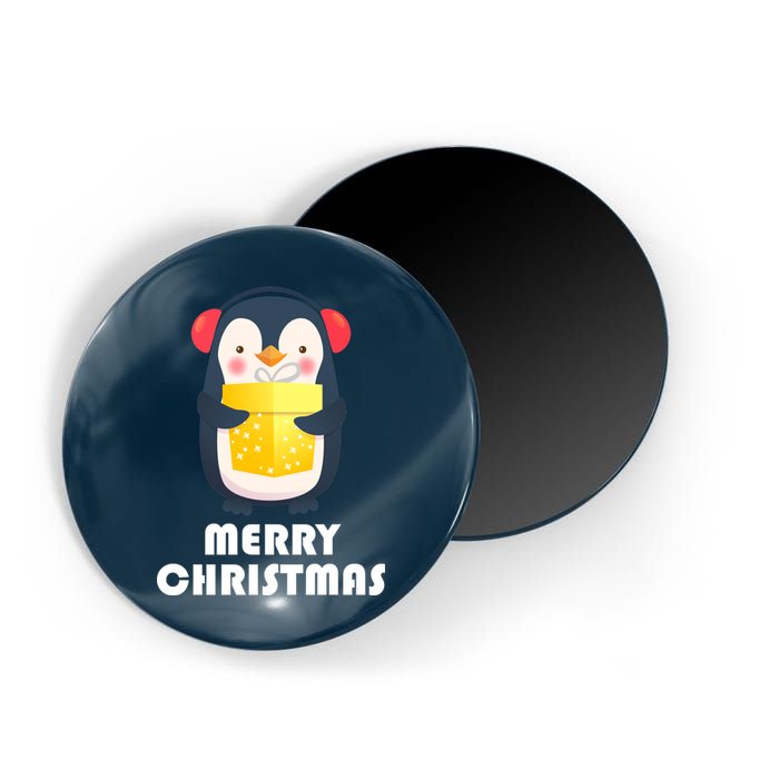 Merry Christmas Penguin Magnet