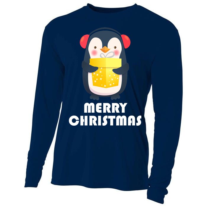 Merry Christmas Penguin Cooling Performance Long Sleeve Crew