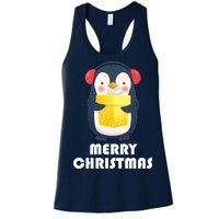 Merry Christmas Penguin Women's Racerback Tank