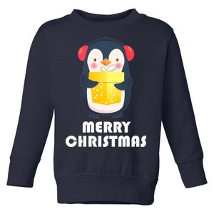 Merry Christmas Penguin Toddler Sweatshirt