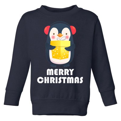 Merry Christmas Penguin Toddler Sweatshirt