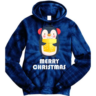 Merry Christmas Penguin Tie Dye Hoodie