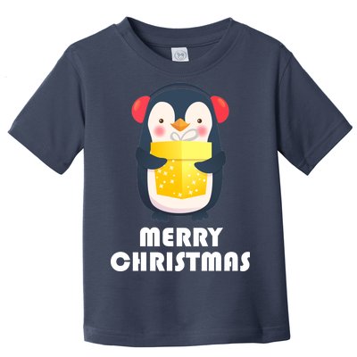 Merry Christmas Penguin Toddler T-Shirt