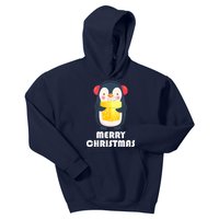 Merry Christmas Penguin Kids Hoodie