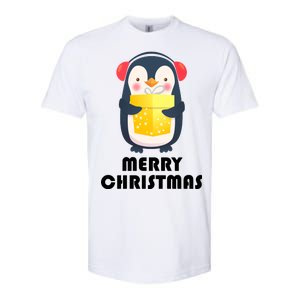 Merry Christmas Penguin Softstyle CVC T-Shirt