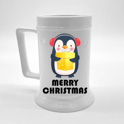 Merry Christmas Penguin Beer Stein