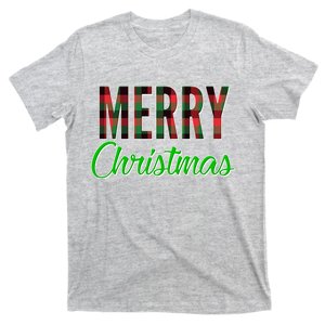 Merry Christmas Plaid T-Shirt