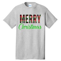 Merry Christmas Plaid Tall T-Shirt