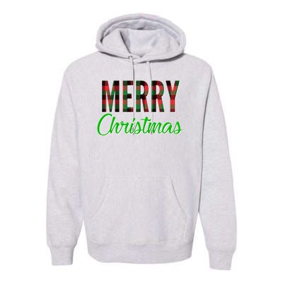 Merry Christmas Plaid Premium Hoodie