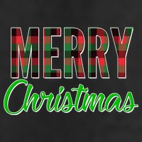 Merry Christmas Plaid 7 Panel Mesh Trucker Snapback Hat
